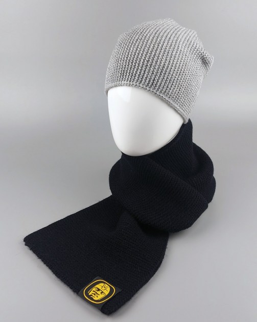 Шарф вязка платочная черный